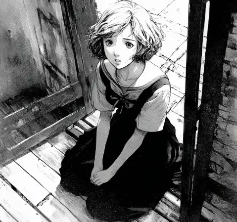 铁轨与麦田漫画封面，日常治愈题材